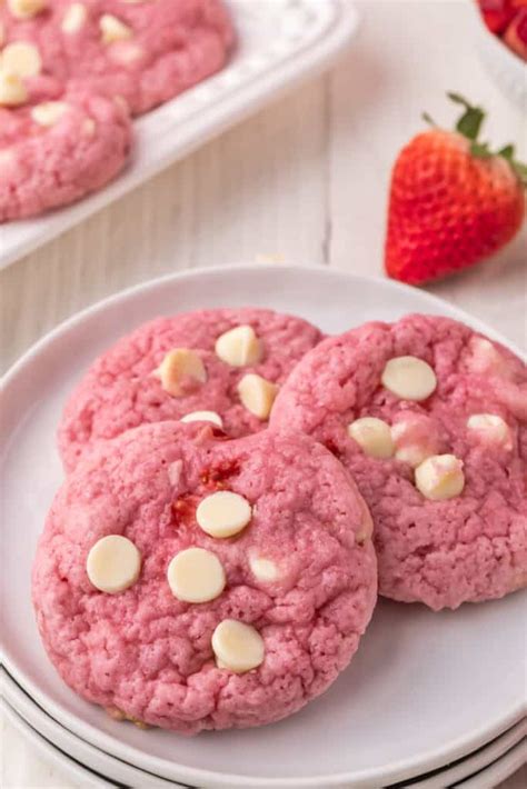 Strawberry White Chocolate Chip Cookies Boston Girl Bakes