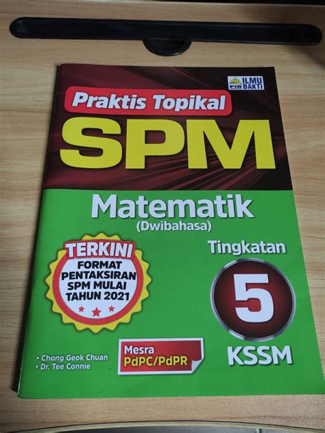 Buku Latihan Praktis Topikal Spm Matematik Form 5 Dwibahasa With