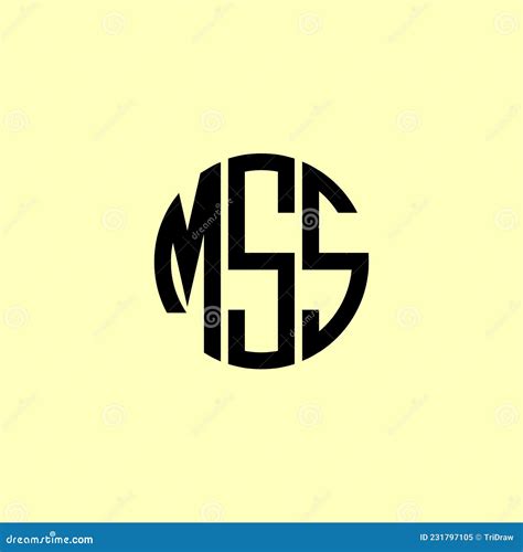 Creative Rounded Initial Letters Mss Logo Stock Vector Illustration