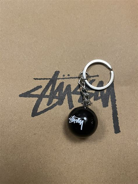 Stussy 2023 Stussy 8 Ball Bag Car Mirror Decor Keychain Authentic Grailed