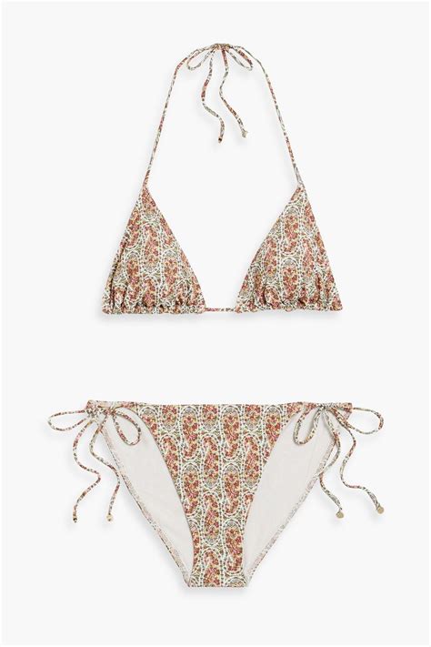 Etro Floral Print Triangle Bikini The Outnet