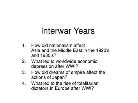 PPT - Interwar Years PowerPoint Presentation, free download - ID:5639898