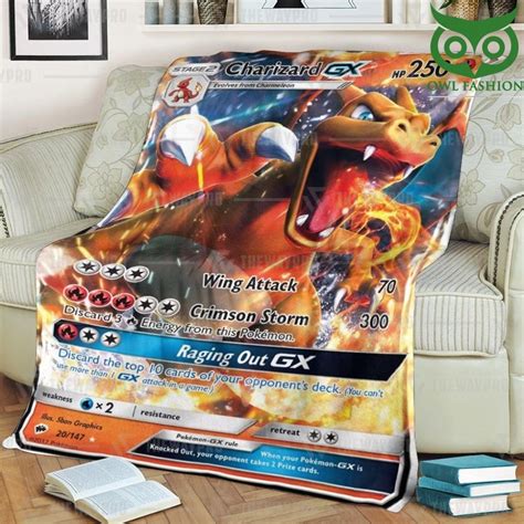 Anime Pkm Thicc Charizard Custom Soft Blanket Owl Fashion Shop