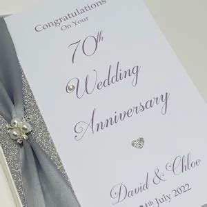 Th Wedding Anniversary Card Platinum Year Seventieth Anniversary