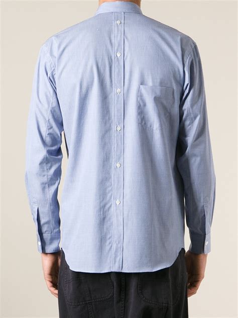 Lyst - Comme Des Garçons Back Button Shirt in Blue for Men