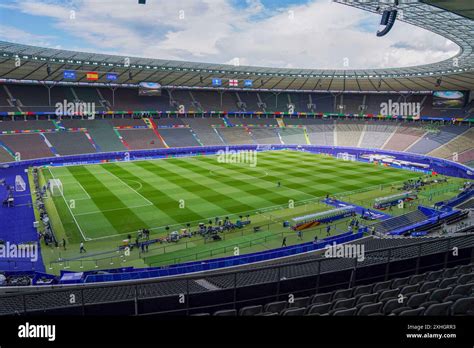 Ground View inside the Stadium during the Spain v England UEFA Euro ...