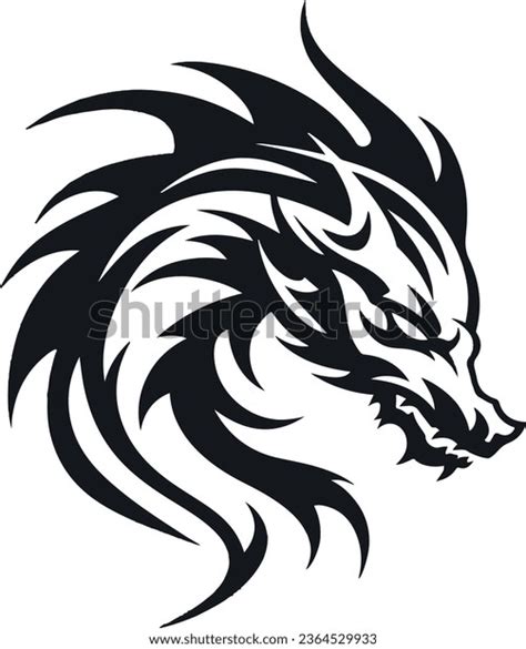 Tribal Dragon Head Vector Illustration Stock Vector (Royalty Free ...