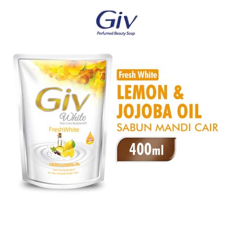 Jual Giv White Sabun Mandi Cair Lemon Pouch 400 Ml Shopee Indonesia