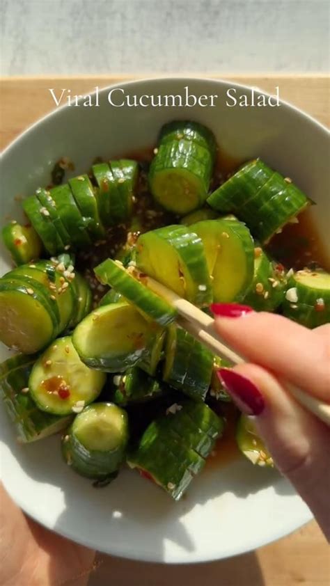 Viral Cucumber Salad 🥒🥗 In 2024 Healthy Recipes Healthy Food Dishes