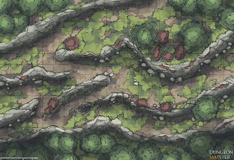 OC Art Mountain Ambush Battlemap R DnD