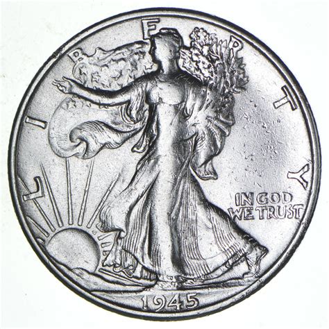 Choice Better Grade Mintmarked 1945 S Walking Liberty Half Dollar 90 Pure Silver Property