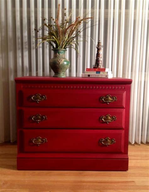 Ethan Allen Dresser Painted Red By Twice Loved Furniture Creations