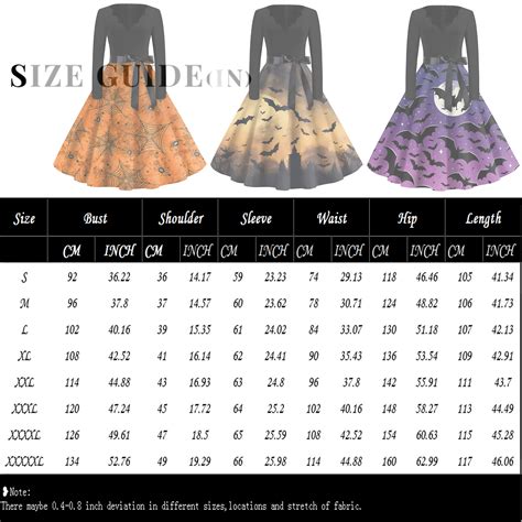 Halloween Dresses For Women 2024 Pumpkin Bats Print Party Dresses Long Sleeve V Neck Vintage