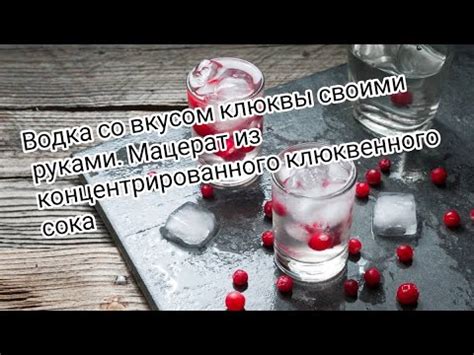 Водка со вкусом клюквы своими руками. Мацерат из концентрированного ...