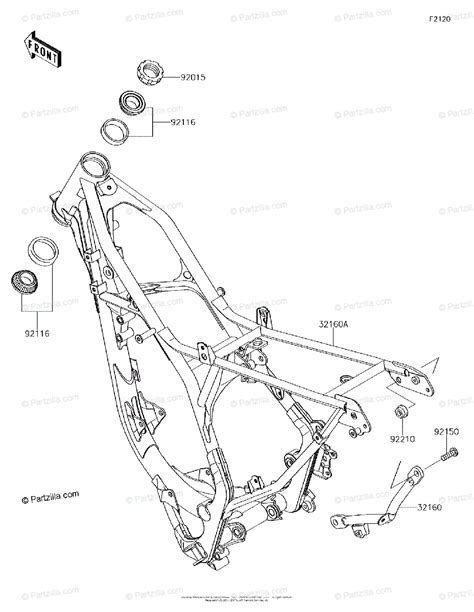 Kawasaki Motorcycle 2014 OEM Parts Diagram for FRAME | Partzilla.com