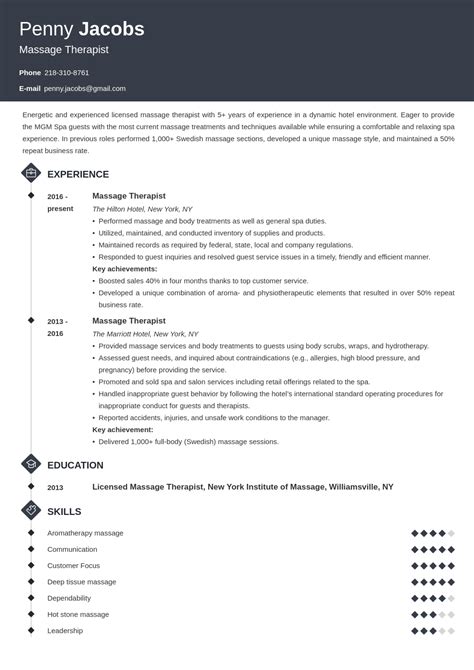 Massage Therapist Resume Sample Guide And 20 Examples