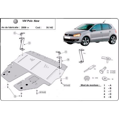 Steel Skid Plate Volkswagen Polo 2009 2017