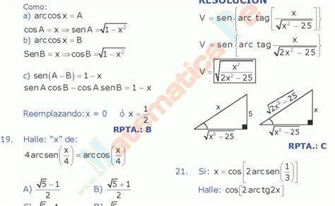 Funciones Trigonometricas Inversas Ejercicios Resueltos Nivel 1 Dinosaurse