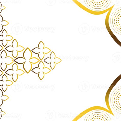 Abstract Black Background With Golden Floral Ornament 18867340 PNG