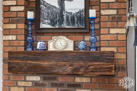 Brick Niche Mushroom Wood Box Mantel Porter Barn Wood