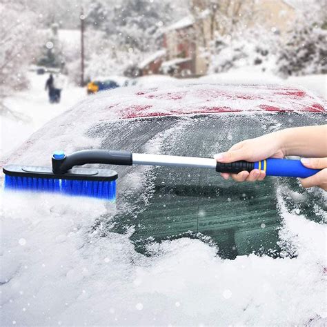 Car Ice Scraper 2 in 1 Multi-Function Telescopic Snow Brush for Car Wi