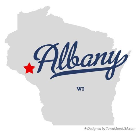 Map of Albany, Pepin County, WI, Wisconsin