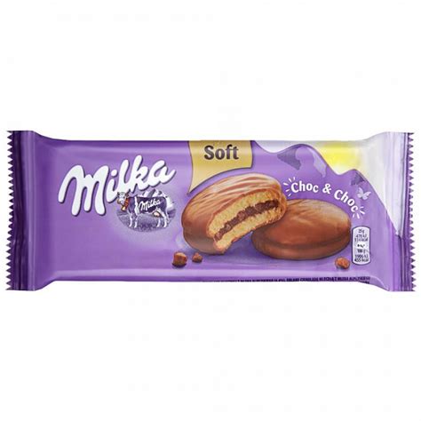 Печенье Milka Choc & Choc сдобное с какао-начинкой и кусочками ...