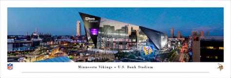 Minnesota Vikings "White Out Game" at US Bank Stadium Panoramic Poster ...