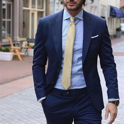 Classic Color Combinations In Menswear Blue Suit Men Suit Fashion