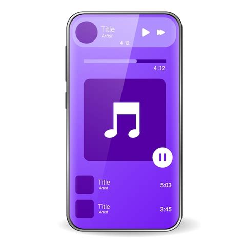 Premium Vector Music Player User Interface Realistic Smartphone