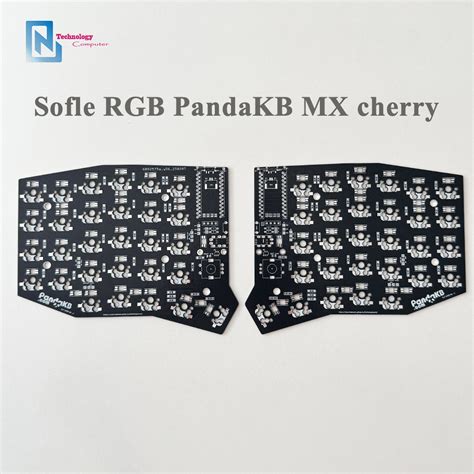 Mạch PCB Sofle RGB Keyboard Bán Lẻ Mạch Layout Nút Có Chân Hot Swap LED Điều Chỉnh Qua QMK