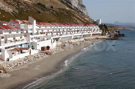 Catalan Bay village and beach on the eastern side of The Rock ...