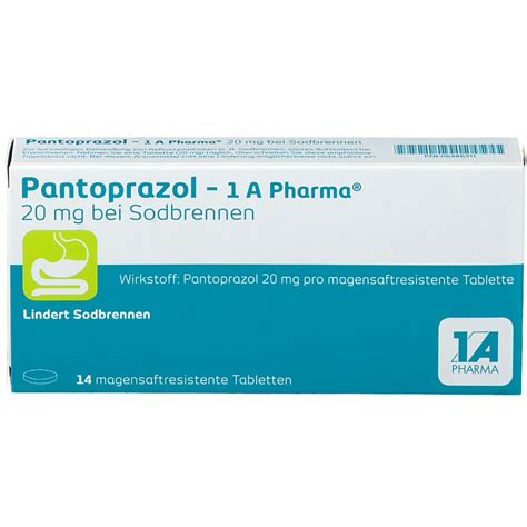 Pantoprazol 1 A Pharma 20 Mg Bei Sodbrennen 14 St Shop Apotheke