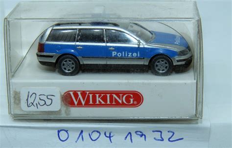 Wiking 1041932 VW Passat Variant Polizei blau silber für Spur H0