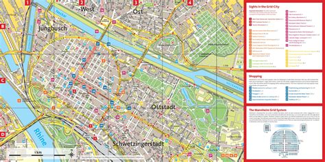 Mannheim tourist attractions map