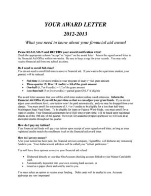 Scholarship Award Letter Sample Sample