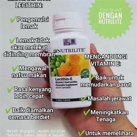 Originalamway Nutrilite Lecithin E Tabs Lazada