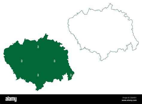 Sitapur district (Uttar Pradesh State, Republic of India) map vector ...