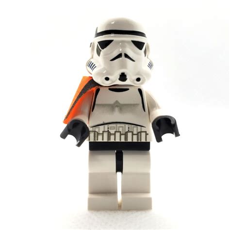 Lego Set Fig 003533 Sandtrooper Squad Leader Captain Orange Pauldron