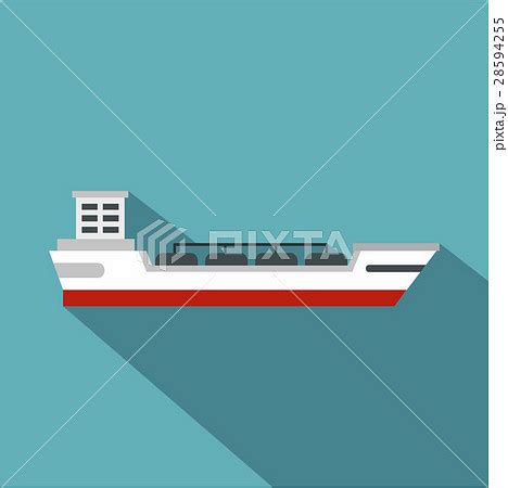 Oil tanker ship icon flat styleのイラスト素材 28594255 PIXTA