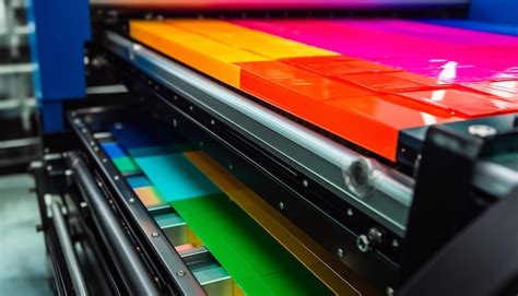 premium ai image modern printing plant  automated machinery
