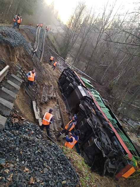 Russian Train Derails After Railway Track Damaged, Photos Show - Newsweek