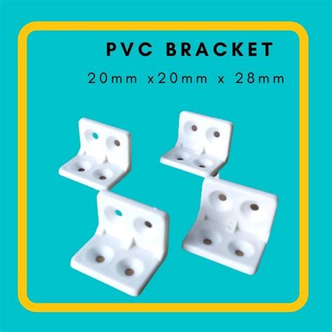 Pvc White L Angle Support Bracket 20mm X 20mm X28mm X3mm Plastic L