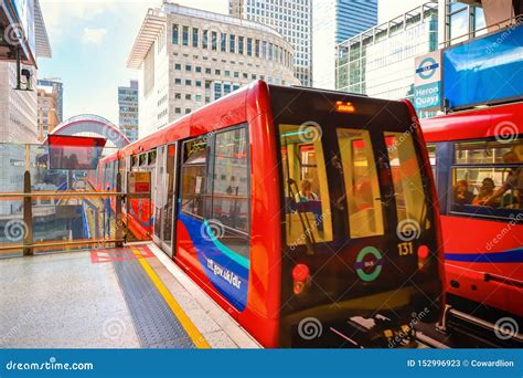 The Docklands Light Railway Dlr In London Uk Editorial Stock Photo