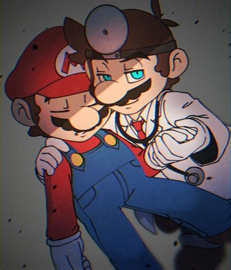 An Image Of Mario And Luigi Hugging Each Other