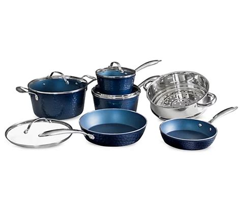 ORGREENIC 10-Piece Hammered Cookware Set - QVC.com