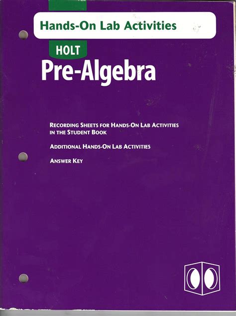 Holt Pre Algebra Hands On Lab Activities Recording Sheets For Hands On Lab Activities In The