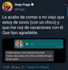 Diego Poggi contó a su padre que era gay y recibió una respuesta inesperada 0291 Noticias