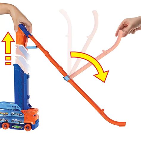 Đồ Chơi Mô Hinh Trạm Vận Chuyển Trên Cao Hot Wheels City Speed Drop Transpo FAHASA