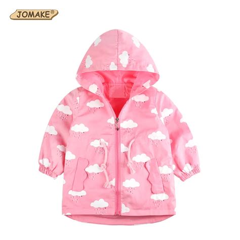 Spring Autumn Cute Cartoon Clouds Printing Girls Jackets Girl Outerwear